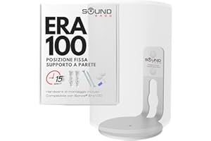 Sound bass ERA100 Staffa per montaggio a parete, a basso profilo, bianca, unità singola, compatibile con altoparlante Sonos ERA 100, completa di tutti gli accessori di fissaggio