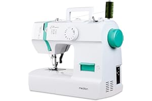 MEDION Nähmaschine SM70 (70 Watt, 12 verschiedene Stichmuster, LED-Nählicht, verstellbare Stichlänge, Rückwärtstaste, Fadenabschneider, MD11179) türkis