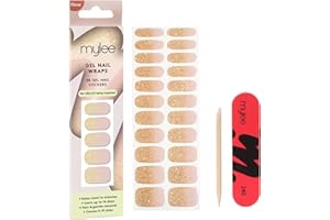Mylee Gel Nail Wraps [Pink Champers] – Party Season Collection – 10 Pre-Cured Gel Stickers, Self-Adhesive, No Lamp Needed, Chip-Resistant, Glossy Finish, Long Lasting, Easy to Apply, Nail Art