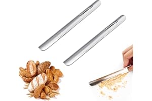 DHWEKU Gebogener Krümelfänger aus Edelstahl für den Tisch, Edelstahl Tischkrümelentferner für Esstische, praktisch und elegant - Kompakter Helfer zum schnellen Entfernen von Krümeln - 2 Stück