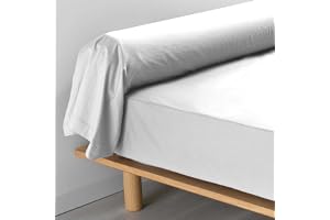 Douceur d'intérieur Percaline örngott för halsrulle, antracit, 85 x 185 cm, vit, 85 x 185 cm