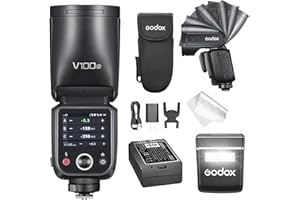 Flash GODOX V100 S per Sony, V100S TTL 100W touchscreen con Global Shutter, HSS 1/8000s, Versione aggiornata del GODOX V1 Pro, Compatibile con Sony A9 III, a7 III, a7C II, a7 IV, a7C, a7 RV