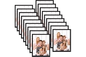 Hoikwo Multiples Juego de 18 Marcos de Fotos 20x25cm, Negros Marcos para Cuadros 25x20 para Colgar en la Pared o Sobre la Mesa