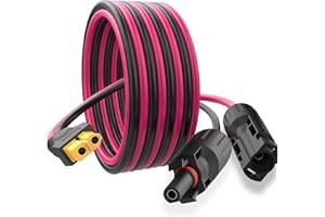 HIEBEE 12AWG 3.3FT Solar zu XT60 Kabel Solar Stecker zu XT60i Adapterkabel für tragbares Kraftwerk (3.3FT)