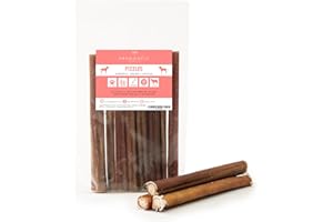 Dragonfly Products 10 pieces Bulls Pizzle Bully Sticks for Dogs & Puppies | Healthy, Natural Dog Treats Chews | Grain Free Treat