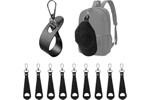 duozoanz Appendi Cappelli Porta Cappelli Visiera,Funzione 2 e 1 Ideale per Essere Conservato a Casa o Utilizzato Come Clip da Viaggio Compatibile con la Maggior Parte dei Cappello, 10 Nero