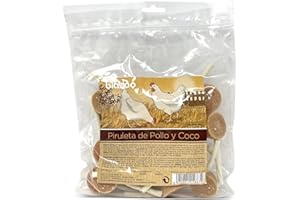 BIOZOO Biazoo Piruleta de Pollo y Coco 500 grs Snacks para Perros Apto para Todas Las Razas y tamaños. Snack Altamente digerible y con Alto Contenido en proteína.