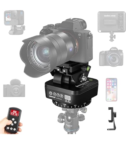 Soonpho M6 – Cabezal de trípode panorámico giratorio motorizado con seguimiento facial, cabezal Soonpho M6 – Cabezal de trípode panorámico giratorio motorizado con seguimiento facial, cabezal