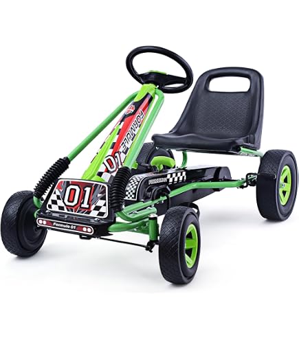 COSTWAY Kart à Pédales Vélo et Véhicule pour Enfants Siège Réglable avec Frein à Main pour l COSTWAY Kart à Pédales Vélo et Véhicule pour Enfants Siège Réglable avec Frein à Main pour l