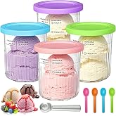 Ice Cream Container, 4 Pieces Accessories for Ice Cream Making Container 680ML, Creami Container for Ninja Creami Ice Cream M