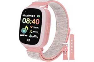 PTHTECHUS 4g Bluetooth Orologio Smartwatch Bambini, GPS Locator Orologio Intelligente Telefono con Musica Video Chiamata SOS Chat Vocale Camera Anti-lost bambino Bracciale Regalo Compleanno