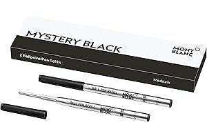 Montblanc 116190 Recharge pour Stylo Bille Montblanc - 2x Mystery Black - Noir - M - Taille Medium