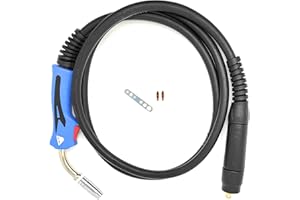 ELECTROMECANICA CANTABRIA ELCAN ELCAN Torcia di saldatura a filo MIG MAG 25AK da 3 metri con connettore Euro per saldatrice semiautomatica a gas raffreddata ad aria (torcia MB25)