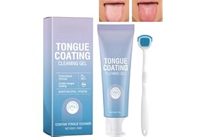 CHUNBIN Tongue Cleaning Kit with Tongue Gel Cleaner & Brush Scraper,Best Tongue Cleaner Gel for Fresh Breath,Includes Tongue Cleaning Serum & Paste,Oral Hyg/iene Tool for Daily Use,Fresh Breath for All