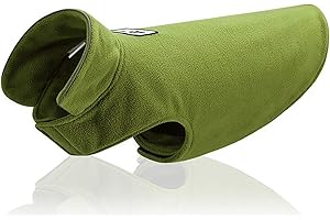 Morezi Cozy Fleece Dog Coats Puppy Clothes Elastic Belly Vest Waistcoat Winter Warm Jacket Reversible Dog Coat for Small Medium Large Dogs - Green - M