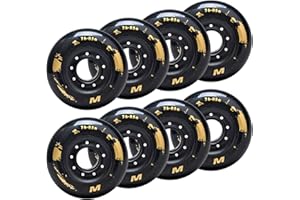 JHKJ Skate 72mm 76mm 80mm 85A PU Speed Inline Outdoor Roller Roller Rolling Wheels (Pack de 8 Routes) pour Speed Skate Scooter Roues de Remplacement pour Le Patinage