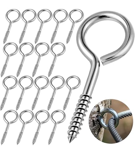 6 Occhielli Zincati Battenti Da 100mm Per Piante - Securit Heavy Duty