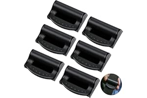 JOYECHO 6PCS Ajusteur De Ceinture De SéCurité De Voiture,AntidéRapant Pince de Ceinture de Sécurité de Voiture(Noir) Flexible et Réglable pour les Enfants et les Adultes