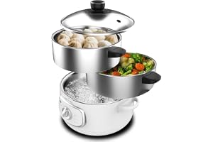 Cecotec Ångkokare 10 L Vapovita SteelPot White. Elektrisk ångkokare 1300 W, 3 nivåer, justerbar tid (0–60 min), non-stick, lä