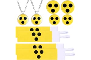 BEHOGAN 10 Stück Blindenzeichen Sets, 2 Halskette für Blinde+4 Blindenabzeichen+ 4 Blindenabzeichen Armbinde, Blinden Abzeichen Alltagshilfen für Sehbehinderte Blinden Hilfsmittel Geschenke für Blinde