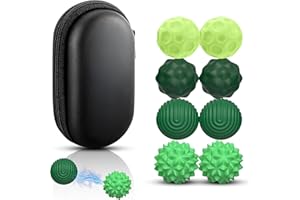 JoyJoyful 8 PCS Balle Anti-Stress Enfant Adulte, Fidget Toys Anti Stress Pierre Sensorielle Texturée, Outil de Relaxation pour Gestion du Stress, TDAH, Autisme (Vert)