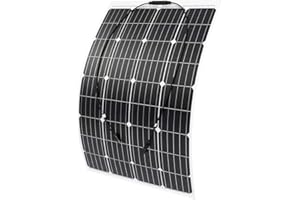Plusenergy wccsolar Panel Solar Flexible 100W 12V Monocristalino con Capa ETFE | Especial Autocaravana, Camping, Coche y Barco