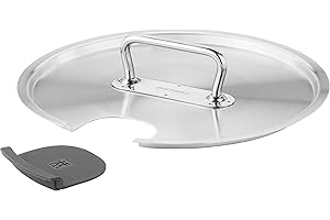 ZWILLING Pro S Sous-vide Deckel 24 cm, 18/10 Edelstahl, mit Aussparung und Silikonkappe zum Verschließen