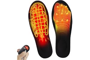UPSTARTECH 2000mAh Heated Insoles, Rechargeable Foot Warmer with Remote Control Heating Insoles for Men Women, 3 Heating Settings Winter Electric Heated Insoles