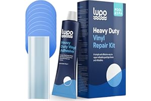 LUPO GLOBAL Lupo Heavy Duty 30ml Vinyl Repair Kit for Hot Tubs, Inflatable Spas and Above Ground Swimming Pools & Inflatables (Repair Patches, Glue and Application Tool)