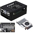 GeeekPi Metal Case with N07 M.2 NVMe SSD Pip PCIe Peripheral Board Bottom for Raspberry Pi 5, with Raspberry Pi 5 Official Active Cooler, Support M.2 Key-M NVMe SSD 2230/2242/2260/2280