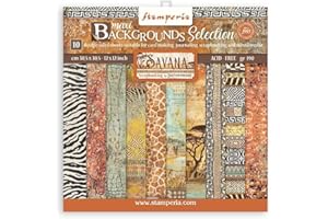 ‎STAMPERIA Stamperia Savana Background Paper Pad 30x30, 12" x 12"