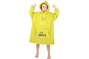 The Grinch Oodie - Oversized Reversible Blanket Hoodie for Kids Warm and Comfy Fleece Fluffy HoodieGift for Boys and Girls