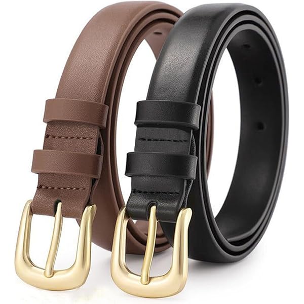 Calvin Klein Lot de 2 ceintures skinny tendance pour femme
