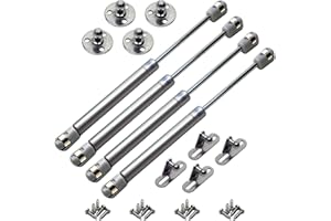 MICREEN 4 Pcs Gas Struts Spring Shocks, 100N/22LB 10 inch Lift Support, Lid Stay for Light Duty Cabinet, RV Bed Platform/Floor Hatch, Tool Storage Box