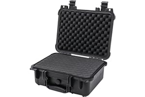 HMF Maletín Fotográfico Exterior, Estuche de Transporte con Espuma Troquelada | 34 x 29,5 x 15,5 cm