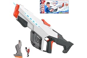 HYNXM Electric Water Gun, Automatic Water Gun with Water Absorption, 610CC Capacity Double Shooting Mode Water Guns,Range up to 32-45 FT, Summer Water Toys for Pool Party Beach Outdoor