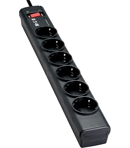 Brennenstuhl Eco-Line Comfort Switch Multiprise Avec 6 Contacts Et Interrupteur Au Pied Noir 2 Metres