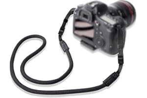 LENS-AID Tracolla per fotocamera effetto corda, 100 cm: come tracolla per il collo per il trasporto di una fotocamera di diversi produttori