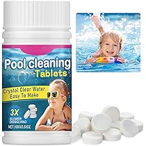 Chlorine Tablets For Swimming Pool, 2LB Chlorine Tablets For 1 Inch Tub Suitable For Swimming Pools Spas And Hot Tubs Fountain Water Park Bathtub Multifunctional Pool Clean Tablets