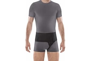 TOROS-GROUP Pas na przepuklinę pachwinową lewostronną zapinany na rzep, rozmiar 2 Small czarny