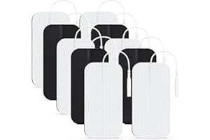 AUVON TENS Machine Pads 2"X4" 10 Pcs, 3rd Gen Latex-Free Rectangular TENS Unit Replacement Pads Electrode Patches with Upgraded Self-Stick Performance for Electrotherapy