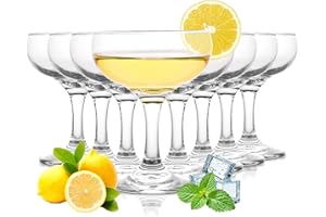 APACALI 8 copas de champán, copas de champán, 150 ml, vasos de café expreso y martini, copas de champán, copas de cóctel, copas de coctel, copas de coctel, vasos de coupette para el hogar