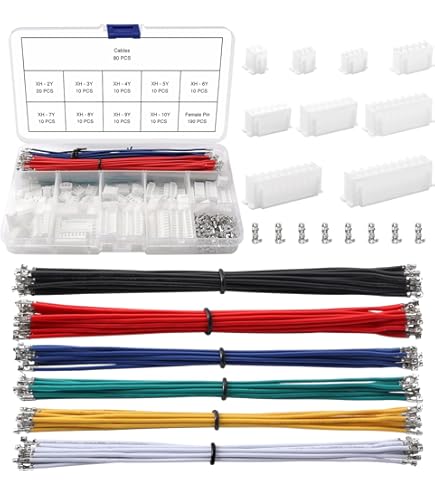 JTAREA 29 Values 600 Pieces JST XH 2.54 Mm Plug Kit 2.54 Mm 2 3 4 5 6 7 8 Pin Male Female Housing Jst-xh Female Connector