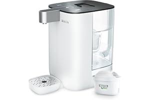 ‎BRITA BRITA Heißwasserspender Cube – Wasserspender für zuhause (4L) weiß – mit UV-C-Technologie, inkl. MAXTRA PRO Extra Kalkschutz Wasserfilterkartusche