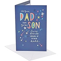 Fathers Day Card Design With Golden Stars And Warm Wishes | Premium AI