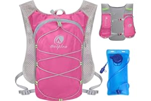 Outplea Sac à Dos Hydratation Marathoner avec Poche à Eau 2 L, Gilet Hydratation Running Ultraléger, Sac Eau Running de Camping Randonnée Trail Sport
