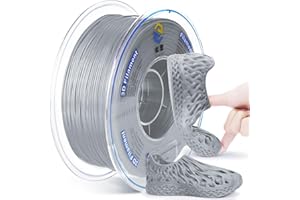 Yousu Filamento TPU Flexible 1.75mm para Impresora 3D，Alta Liquidez，Alta Tenacidad y Flexibilidad，Precisión Dimensional +/- 0.03mm，Filamento de Impresión 3D para Impresora 3D，Carrete de 1kg，Gris
