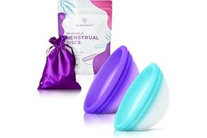 Ecoblossom Menstrual Original Disc - Set of 2 Reusable Period Discs Regular (Small & Large (Pack of 2))