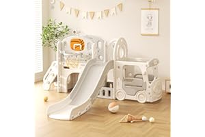 Lnhcrbs Toboggan Exterieur Enfant,Toboggan Enfant Est Adaptée à Une Utilisation en Extérieur et en Intérieur,Est avec des Jumelles, est Fabriqué en Polyéthylène Haute Densité