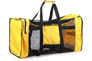 QISUO Sac de Sport en Maille 100L pour la plongée sous-Marine, la plongée en apnée, la Natation, la Plage et Les équipements Sportifs